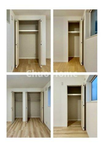 葛飾区四つ木3丁目中古住宅の収納|居室にはクローゼットを完備し、自由度の高い家具の配置が叶うシンプルな空間です。お子様の成長と必要になる子供部屋を与えるにはぴったりの間取りですね。