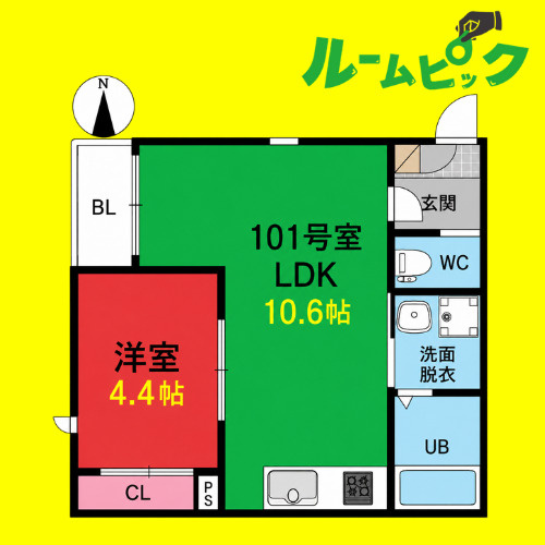 Grandticエステート新瑞橋　名古屋市賃貸　仲介手数料無料の間取り