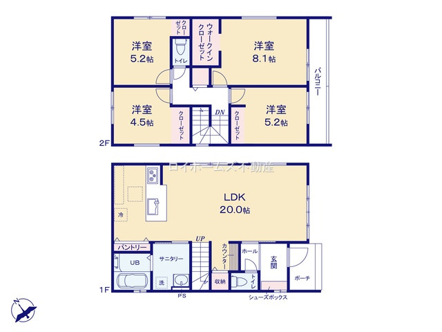 【間取り】 | 刈谷市泉田町北中浜51-10『仲介料無料』新築戸建て | 4号棟