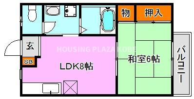 メゾン桜木　須磨駅の賃貸情報の間取り
