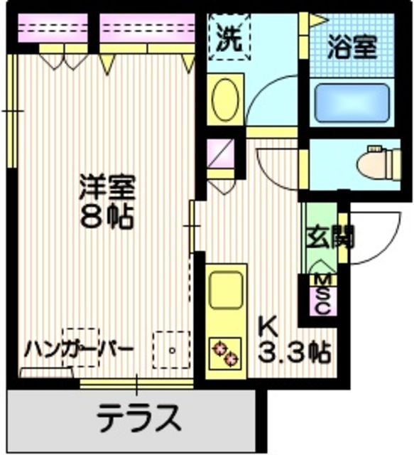 PALMSPRINGS 矢口の間取り|間取り図