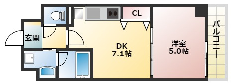 BRAVI南堀江(ブラービ南堀江)の間取り