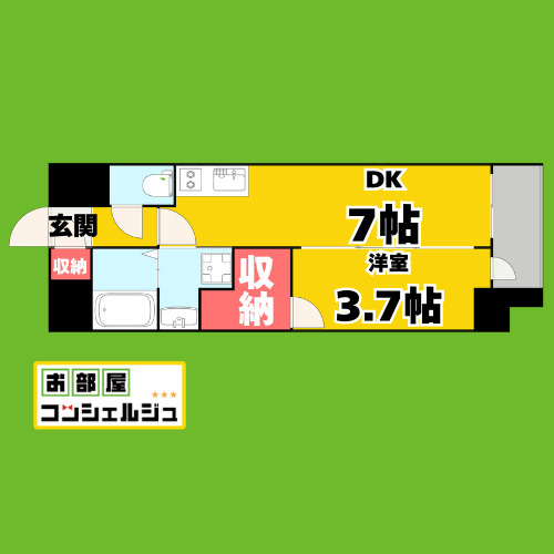 エステムコート名古屋新栄Ⅴラポールの間取り