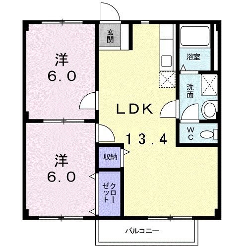 ベルルーム　９４の間取り