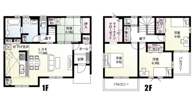 【間取り】 | 東松山市松山町3丁目　新築戸建　全3棟　1号棟