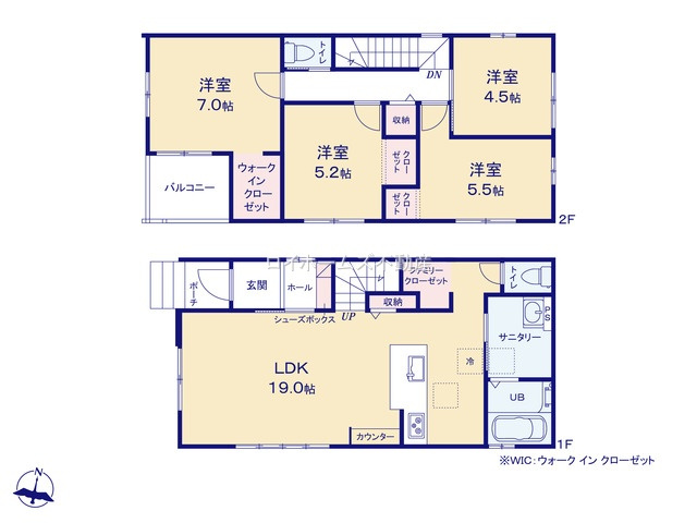 【間取り】 | 一宮市多加木１丁目27-15『仲介料無料』新築戸建て | 1号棟