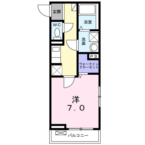 【間取り】 | フリーデンエムコート | 一人暮らしにぴったりの1Kの間取りです！