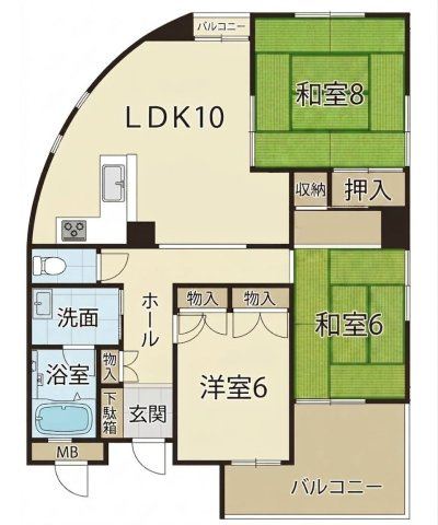【間取り】 | マンションもえぎ