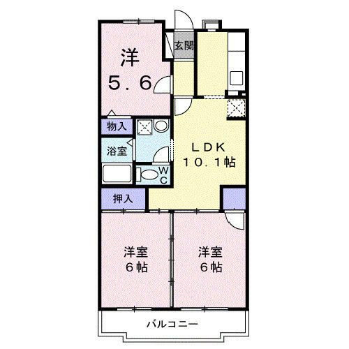 第３パールメゾン増田の間取り