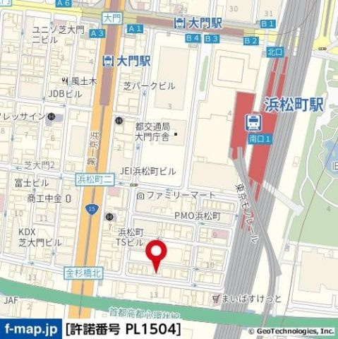 プレール・ドゥーク浜松町の地図