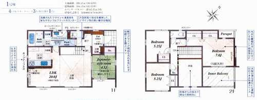 藤沢市遠藤　新築戸建全1棟　1号棟の間取り