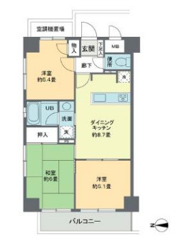 リヴィエルバーグ西大島の間取り