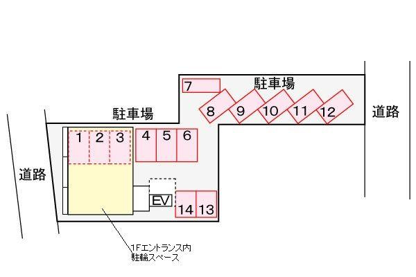アルカンシエルの駐車場