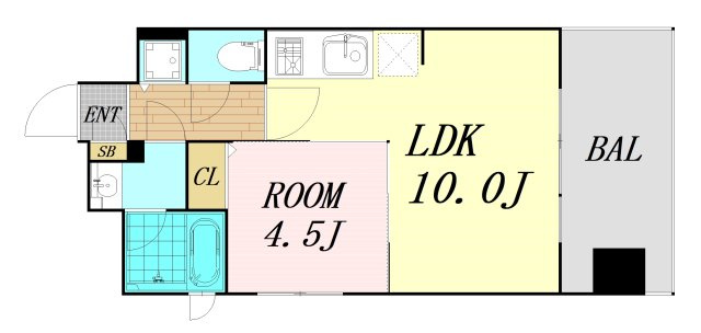 SK FUKUSHIMA GARDEN SUITE　仲介手数料無料の間取り