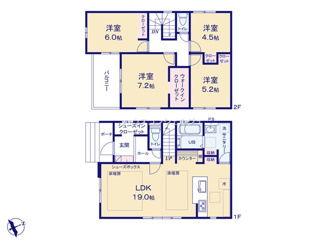 【間取り】 | 名古屋市天白区福池２丁目250【仲介手数料無料】新築一戸建て　1号棟