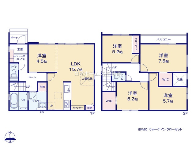 【間取り】 | 名古屋市南区白水町36-48『仲介料無料』新築戸建て | 1号棟