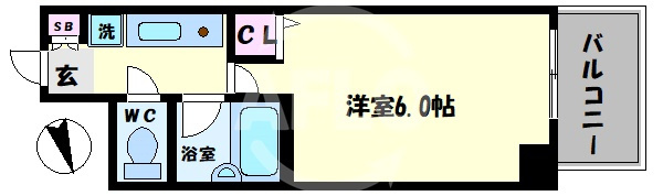 エスリード夕陽丘第2の間取り|エスリード夕陽丘第2　間取り