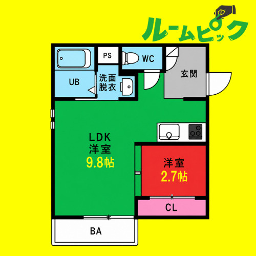 Grandtic伝馬町　名古屋市賃貸　仲介手数料無料の間取り