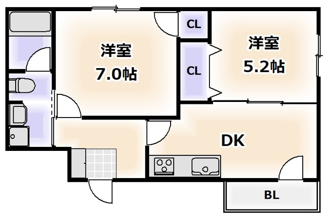 【間取り】 | ZEUS難波CUBE（ゼウスナンバキューブ）