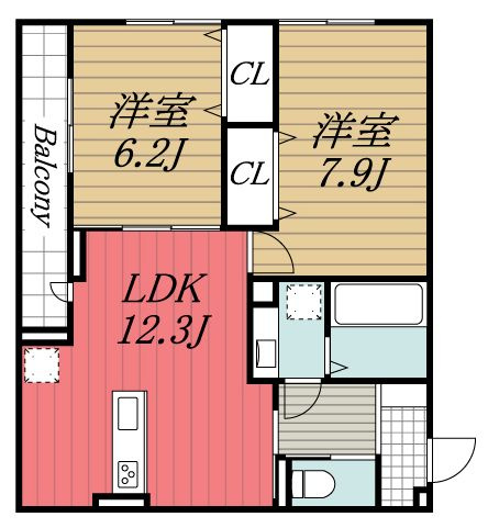 【間取り】 | D-ROOM君塚Ⅰ　A