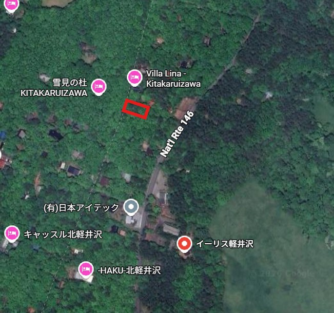 吾妻郡長野原町大字北軽井沢売地の区画図