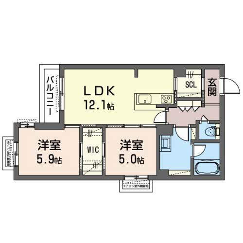 シャーメゾン八戸ノ里の間取り