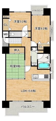 堺柳之町アーバンコンフォートの間取り|【三方角部屋！日当たり・通風良好】明るい室内は気分が明るくなります！ぜひ現地でお確かめください♪