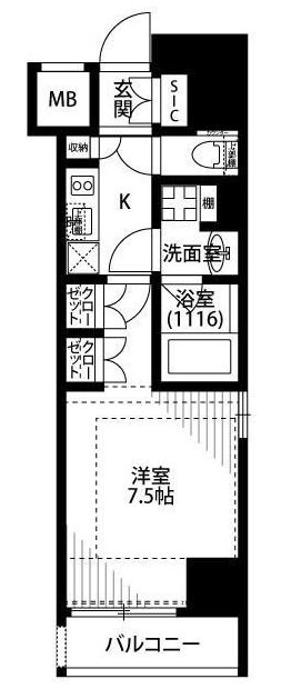 プレール・ドゥーク西浅草の間取り