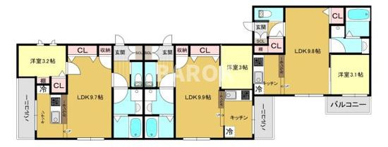 Katze筥松の間取り