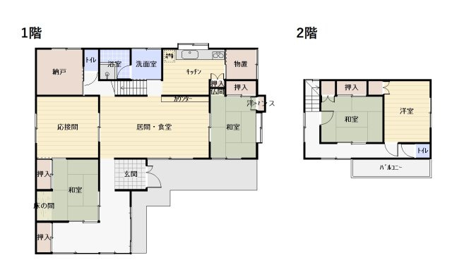 前橋市高花台既存住宅の間取り
