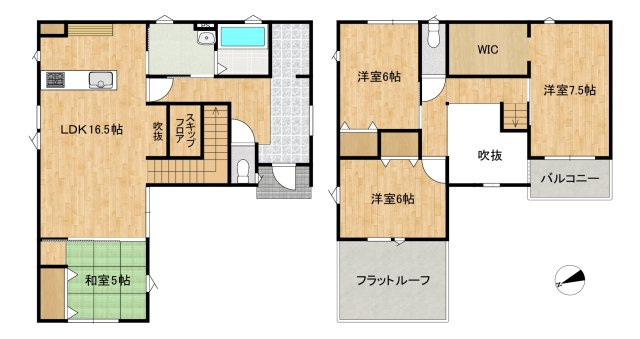 八戸市沼館3丁目 1号棟の間取り