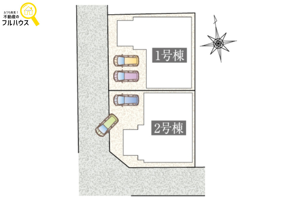 八戸市沼館3丁目 1号棟の区画図
