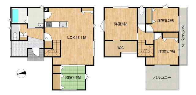 八戸市沼館3丁目 2号棟の間取り