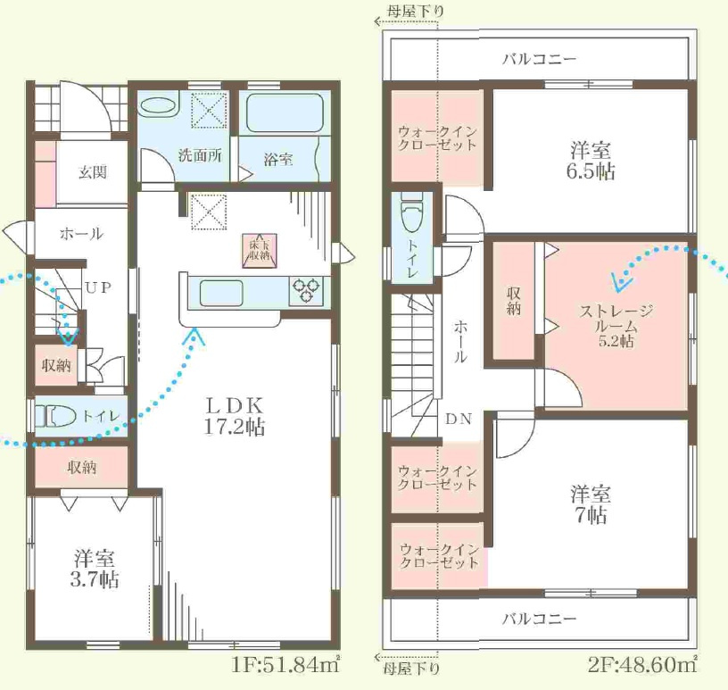 枚方市杉山手　第5期　新築一戸建ての間取り