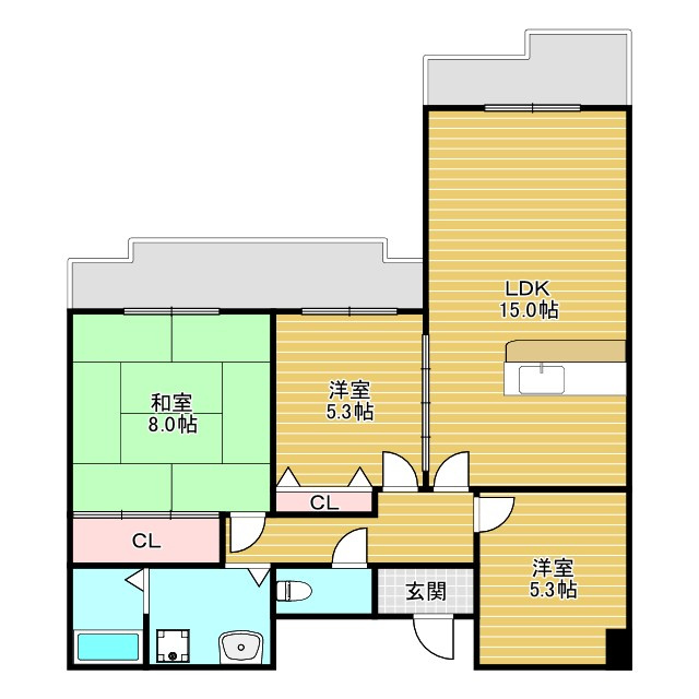 ラヴィスタ東豊中の間取り
