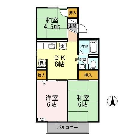 メゾンヤマショー　Ｂの間取り