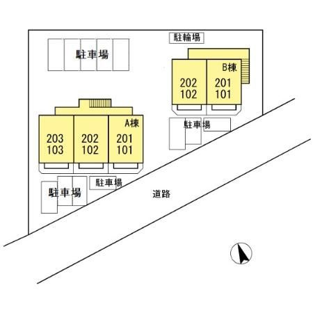 プレミール御子ヶ谷　Ｂの区画図