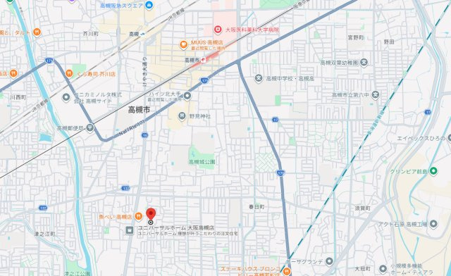 ボヌール高槻の地図