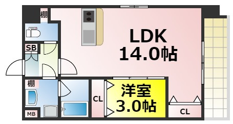 【間取り】 | スプランディッド難波SOUTH 仲介手数料無料
