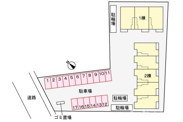 鳥飼下２丁目アパート（０２８０７９３０２）の駐車場