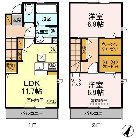 WESTエヴ　Ⅱの間取り