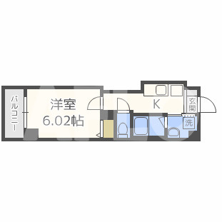 Kalmia北梅田の間取り|Kalmia北梅田(カルミア北梅田)　開放感のある間取り