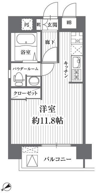 ＨＦ浅草橋レジデンスの間取り