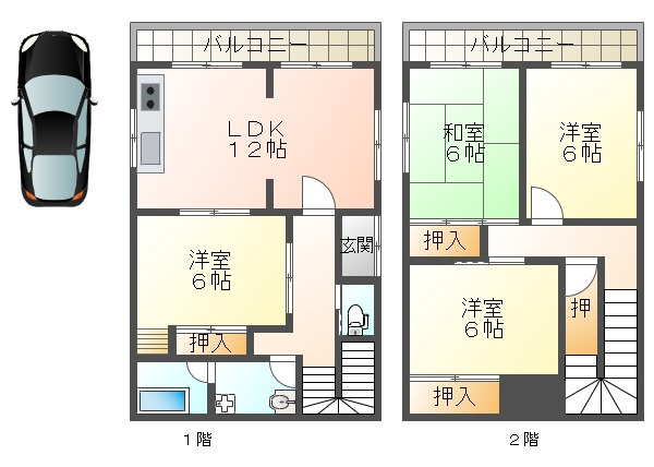 千鳥が丘2丁目戸建の間取り