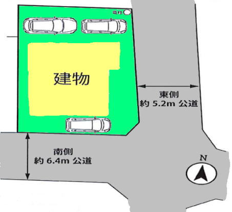 桶川市川田谷　中古戸建の土地図