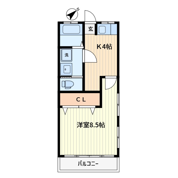 板橋区小茂根１丁目の賃貸マンションの間取り