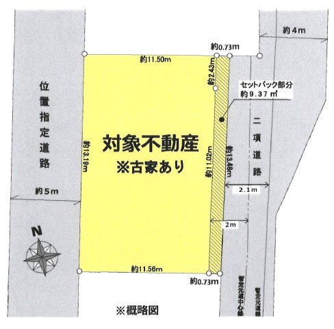 あきる野市野辺　土地の土地図