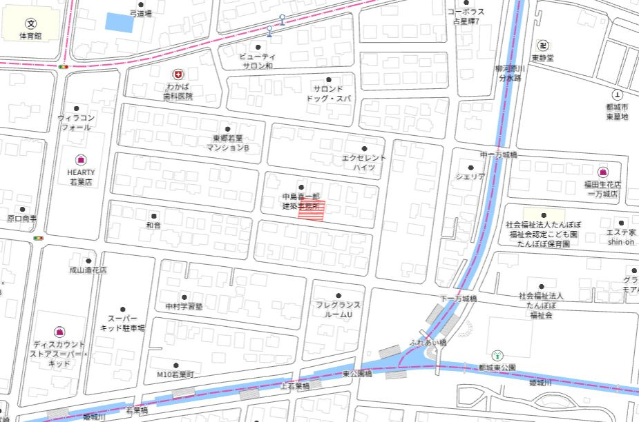 都城市若葉町の売地の土地図