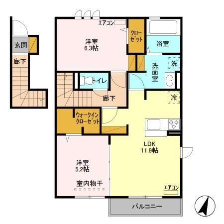 アファービレ　Ｂの間取り