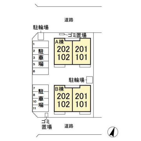 アファービレ　Ｂの区画図